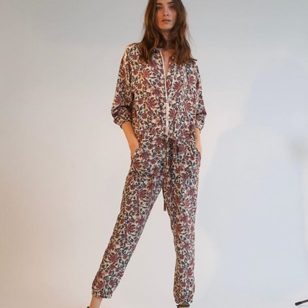 Robert Rodriguez Taylor Cropped Floral Jumpsuit